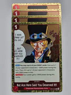 One Piece - 4x OP13-019 But Ace Here Said You Deserved It!! - Rare - Image 1