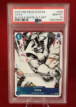 2025 ONE PIECE Vista ST22-ACE & NEWGATE B&W ALTERNATE ART PSA 10 GEM MINT - POP2 - Image 3