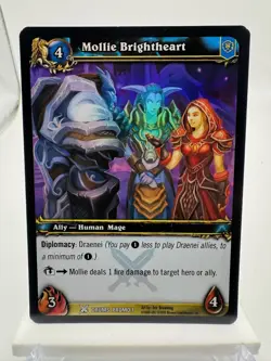 World of Warcraft TCG Foil Promo Drums of War Mollie Brightheart - Image 1
