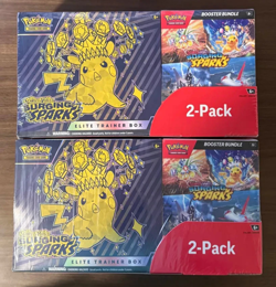 2x Pokemon SURGING SPARKS Elite Trainer Box ETB & Booster Bundle Costco 2 Pack - Image 1