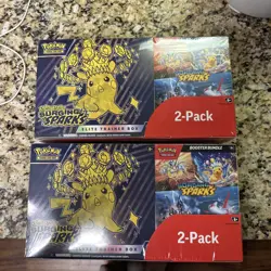 2x Pokemon SURGING SPARKS Elite Trainer Box ETB & Booster Bundle Costco 2 Pack - Image 1