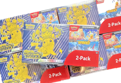 X2 Pokemon SURGING SPARKS Elite Trainer Box Etb & Booster Bundle Costco 2 Pack - Image 1