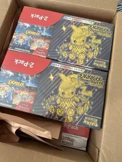 4x Pokemon SURGING SPARKS Elite Trainer Box Etb & Booster Bundle Costco 2 Pack - Image 1