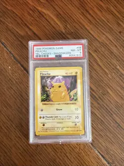 1999 Base Shadowless 1st Edition Pikachu yellow Cheeks PSA 8 NM-MT - Image 1