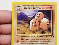 TCG POKEMON BROCK'S DUGTRIO 22/132 ☆ RARE GYM CHALLENGE VINTAGE NM - Image 3