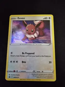 Eevee SWSH127 Sword & Shield Black Star Promo Cosmos Holo Pokemon TCG - LP - Image 1