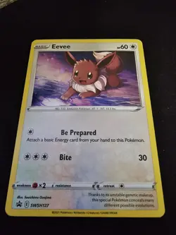 Eevee SWSH127 Sword & Shield Black Star Promo Cosmos Holo Pokemon TCG - LP - Image 3