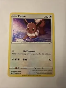 Eevee SWSH127 Sword & Shield Black Star Promo Cosmos Holo Pokemon TCG - LP - Image 1