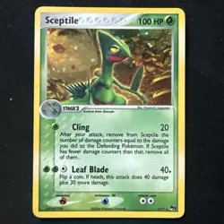 Pokemon TCG Sceptile Holo Rare Card 4/17 Pop Series 1 - Image 1