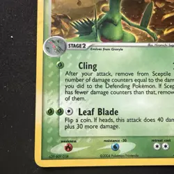 Pokemon TCG Sceptile Holo Rare Card 4/17 Pop Series 1 - Image 5