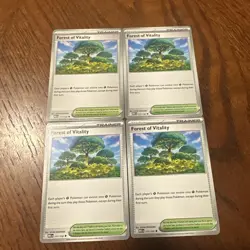 4x Forest of Vitality 117/132 Mega Evolution Pokemon TCG Near Mint Card Playset - Image 1