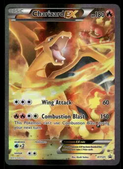 Pokemon Cards Charizard EX XY121 XY Black Star Promos Promo NM - Image 1