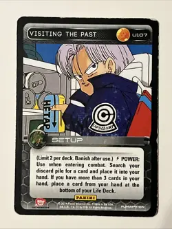 DBZ Dragon Ball Z TCG Card Panini Premiere U107 Visiting The Past LP - Image 1