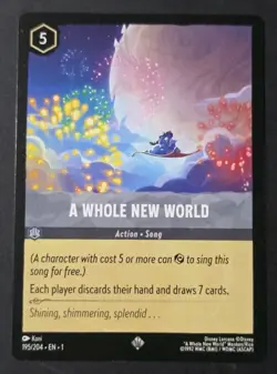 A Whole New World - Disney Lorcana The First Chapter #195 - Super Rare Card - Image 1