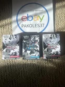 New Black Bolt White Flare Booster Bundle Lot 3 Bundles Total Pokemon TCG Cards - Image 1