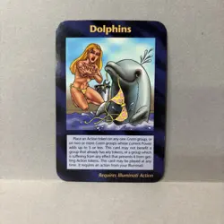 Dolphins Card INWO Illuminati New World Order Assassins Game - Image 1