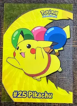 Pikachu Topps Chrome Pokemon TV Animation Edition Clear Chase Cards #PC1 2000 - Image 1