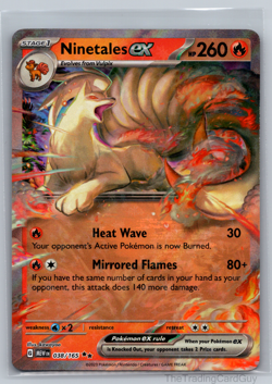 Ninetales ex 038/165 Scarlet & Violet 151 Holo Pokemon TCG Card NM - Image 1