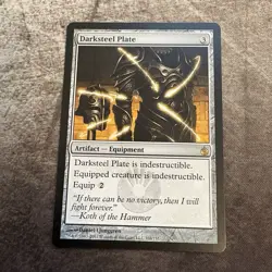 Darksteel Plate - Mirrodin Besieged - MTG Magic the Gathering - NM - Image 1