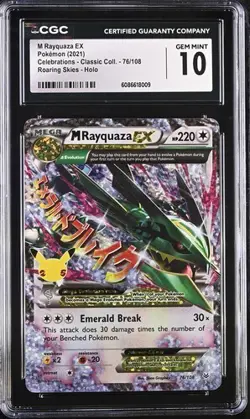 M Rayquaza EX 76/108 | CGC GEM MINT 10 | Pokemon Celebrations - Classic Coll - Image 1