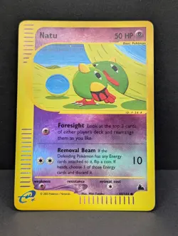Natu 80/144 Skyridge Reverse Holo Rare Pokemon TCG Nintendo e-reader LP - Image 3