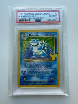 Blastoise 2/102 Classic Collection - Pokemon TCG: Celebrations - PSA 10 GEM MINT - Image 1