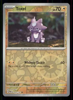Toxel SV04: Paradox Rift #069/182 Common Reverse Holo Pokemon LP - Image 1