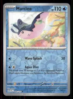 Mantine SV08: Surging Sparks #040/191 Common Reverse Holo Pokemon LP - Image 1