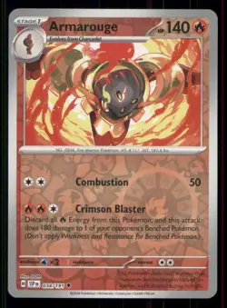 Armarouge SV08: Surging Sparks #034/191 Uncommon Reverse Holo Pokemon LP - Image 1