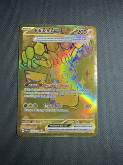 2025 Pokemon SV Prismatic Evolutions Pikachu ex Full Art Gold #179/131 - Image 1