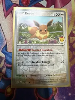 Eevee 74/131 Reverse Holo - Prismatic Evolutions Pokemon Day 2025 Promo LP - Image 1
