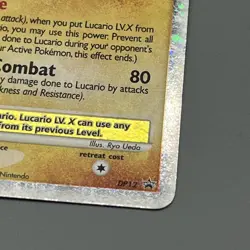 Lucario Lv. X LP DP12 Diamond and Pearl Promo Pokemon TCG Rare Holo Light Play - Image 3