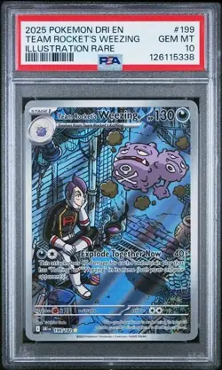 Pokemon TCG Team Rockets Weezing Destined Rivals 199/182 PSA 10 - Image 1