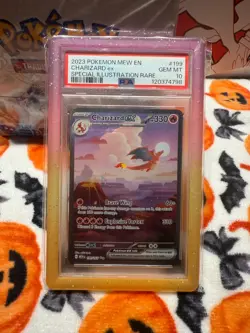 2023 POKEMON 151 MEW EN #199/165 CHARIZARD EX SPECIAL ILLUSTRATION RARE PSA 10 - Image 1