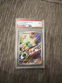 2024 POKEMON SCR EN-STELLAR CROWN ILLUSTRATION RARE #143 BULBASAUR PSA 9 - Image 1