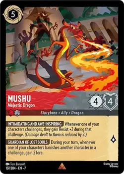 Mushu - Majestic Dragon 137/204 Archazia's Island Non-Foil Disney Lorcana - Image 1