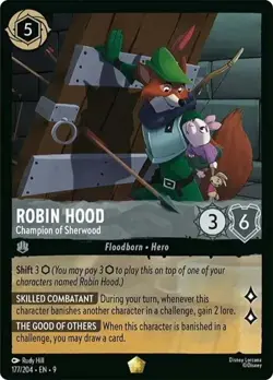 Robin Hood - Champion of Sherwood 177/204 Disney Lorcana Fabled LEGENDARY - Image 1