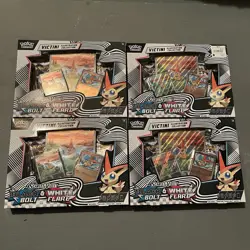 Pokemon Black Bolt & White Flare Victini Illustration Collection Sealed Lot of 4 - Image 1
