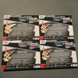 Pokemon Black Bolt & White Flare Victini Illustration Collection Sealed Lot of 4 - Image 3