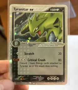 Pokemon Tyranitar EX Card 17/17 Pop Series 1 Promos Holo Swirl Rare LP🔥 - Image 2