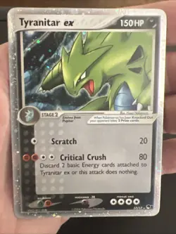 Pokemon TCG Tyranitar EX Ultra Rare Holo Card 17/17 Pop Series 1 - Image 2
