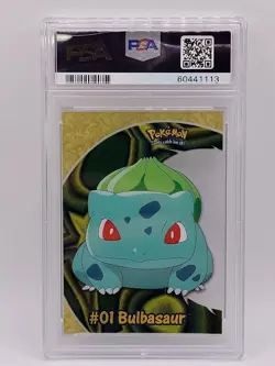 2000 Topps Pokemon TV Animation Clear Cards #PC2 Bulbasaur Gem Mint PSA 10 - Image 2
