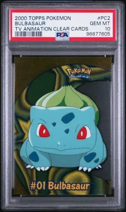 PSA 10 Bulbasaur TOPPS TV ANIMATION PC2 CLEAR ACETATE Pokemon Card - Image 1