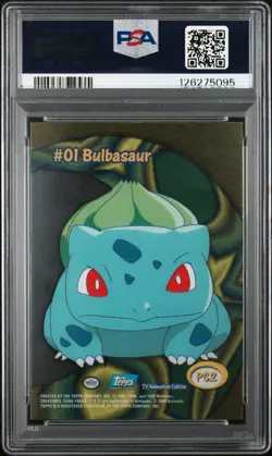 2000 TOPPS POKEMON TV ANIMATION CLEAR CARDS #PC2 BULBASAUR PSA 10 - Image 2