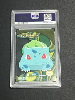 2000 TOPPS POKEMON TV ANIMATION CLEAR CARDS #PC2 BULBASAUR PSA 10 Gem Mint - Image 2