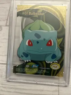 2000 TOPPS POKEMON TV ANIMATION CLEAR CARDS #PC2 BULBASAUR PSA 10 - Image 4