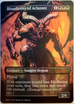 Bloodletter of Aclazotz FOIL Proxy Playtest Card with Custom Art Design - Image 1