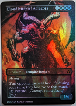 Bloodletter of Aclazotz FOIL Proxy Playtest Card with Custom Art Design - Image 3
