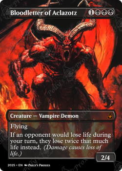 Bloodletter of Aclazotz FOIL Proxy Playtest Card with Custom Art Design - Image 5