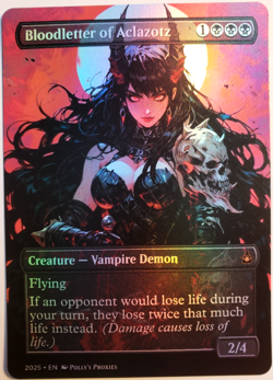 Bloodletter of Aclazotz FOIL Proxy Playtest Card with Custom Anime Art Design - Image 3